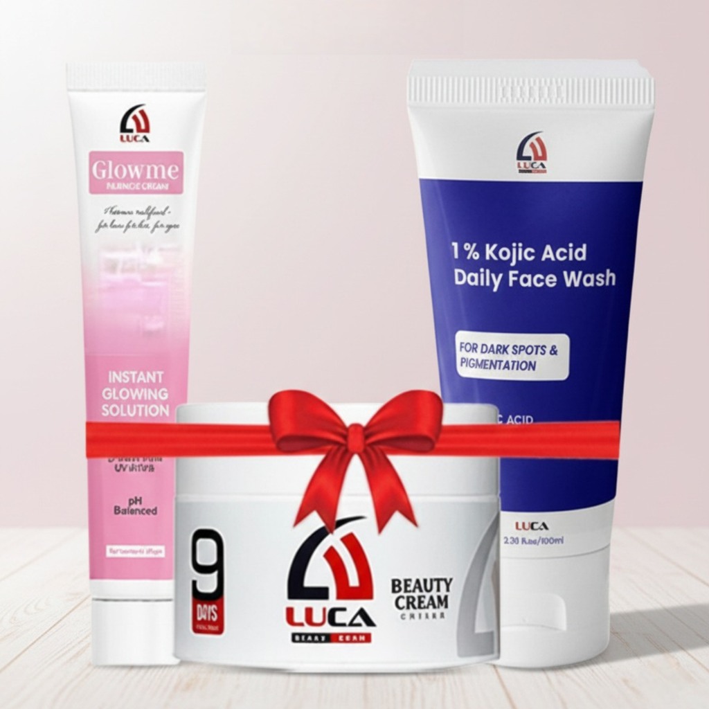 LUCA Combo Pack – Luca Beauty Cream + Fairness Cream + 1% Kojic Acid Face Wash