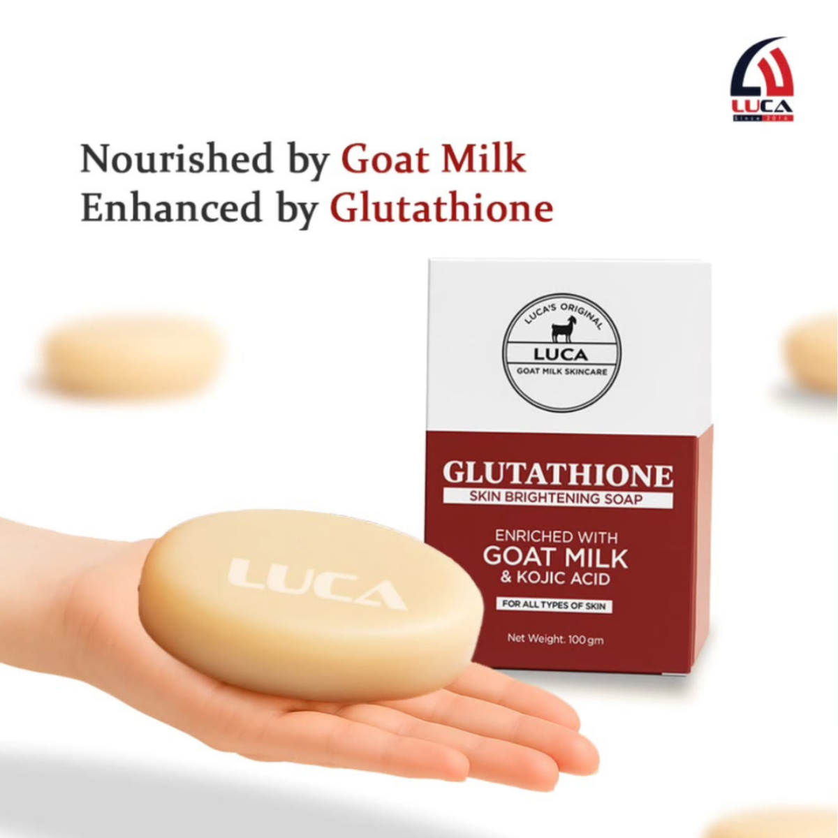 LUCA Glutathione Goat Milk Soap | Best Goat Milk Soap for Skin Whiteni Lucas World Official LUCA Glutathione Goat Milk Soap | Best Goat Milk Soap for Skin Whiteni Lucas World Official